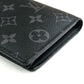 LOUIS VUITTON M61697 Monogram Eclipse Portefeuille Brazza Bifold Wallet, Long Wallet, Monogram Eclipse Canvas, Men's, Black