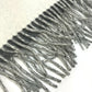 HERMES Kazak Optic Fringe Two-Tone Cashmere Scarf, Women's, Gray and White
