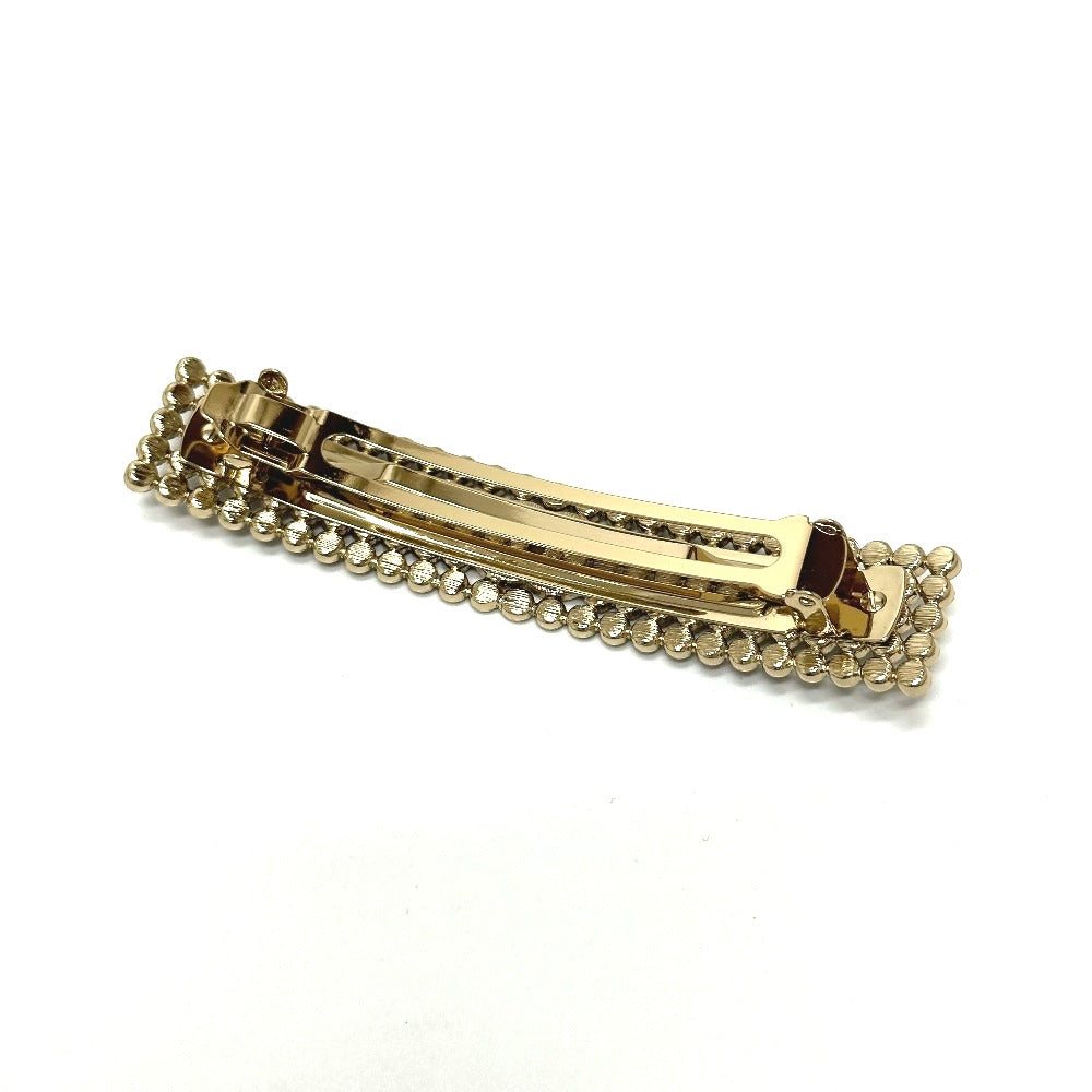 CHANEL Logo Hair Accessory B23S Barrette GP Women's Gold