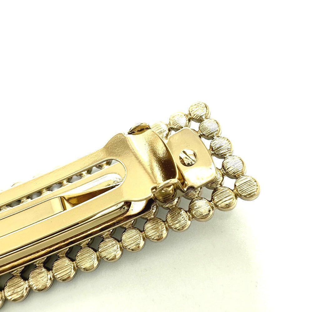 CHANEL Logo Hair Accessory B23S Barrette GP Women's Gold