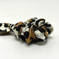 FENDI Leopard Print Hair Accessory, Silk Scrunchie, Women's, Brown