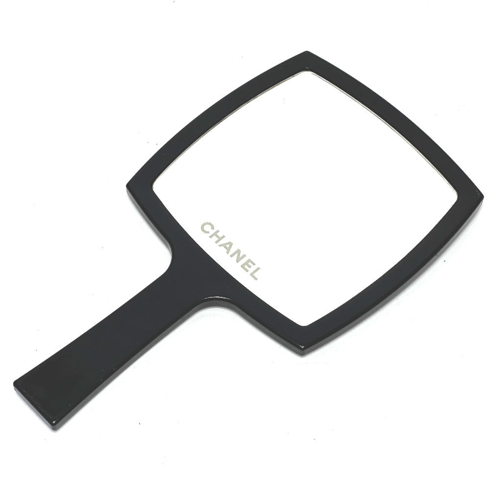 CHANEL Novelty CC Coco Mark Hand Mirror, Plastic, Women's, Black