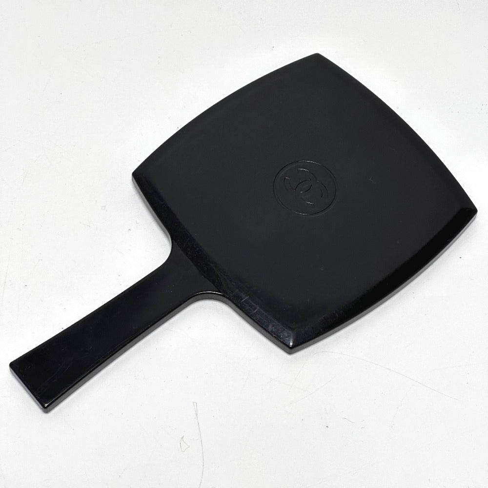 CHANEL Novelty CC Coco Mark Hand Mirror, Plastic, Women's, Black