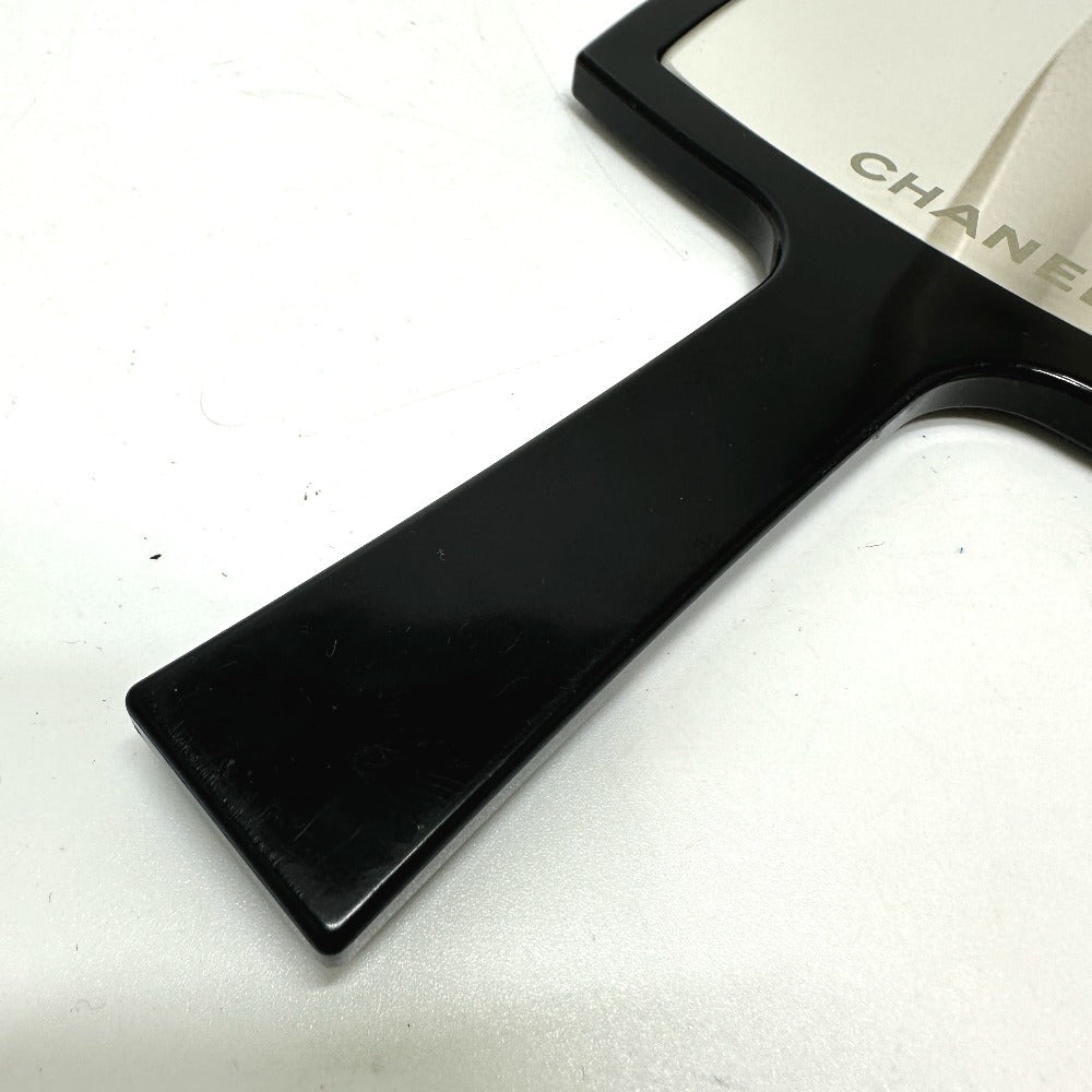 CHANEL Novelty CC Coco Mark Hand Mirror, Plastic, Women's, Black