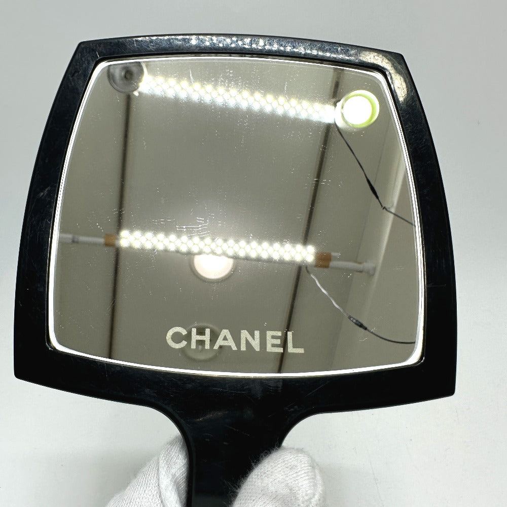 CHANEL Novelty CC Coco Mark Hand Mirror, Plastic, Women's, Black