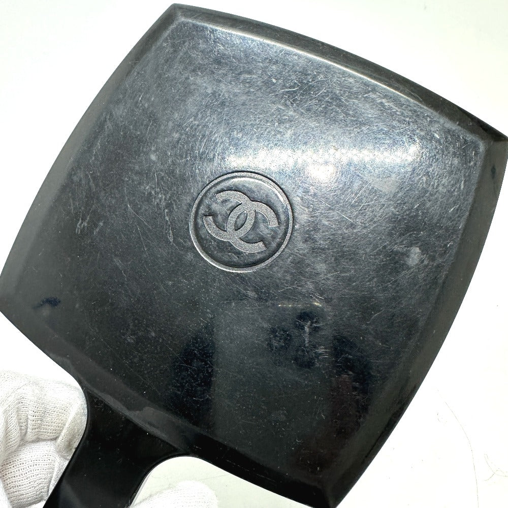 CHANEL Novelty CC Coco Mark Hand Mirror, Plastic, Women's, Black