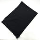 FENDI fringed leopard motif wool scarf for women in black