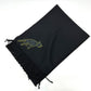 FENDI fringed leopard motif wool scarf for women in black