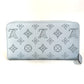 LOUIS VUITTON M82197 Monogram Mahina Zippy Wallet, Round Zipper Long Wallet, Monogram Mahina, Women's, Blue