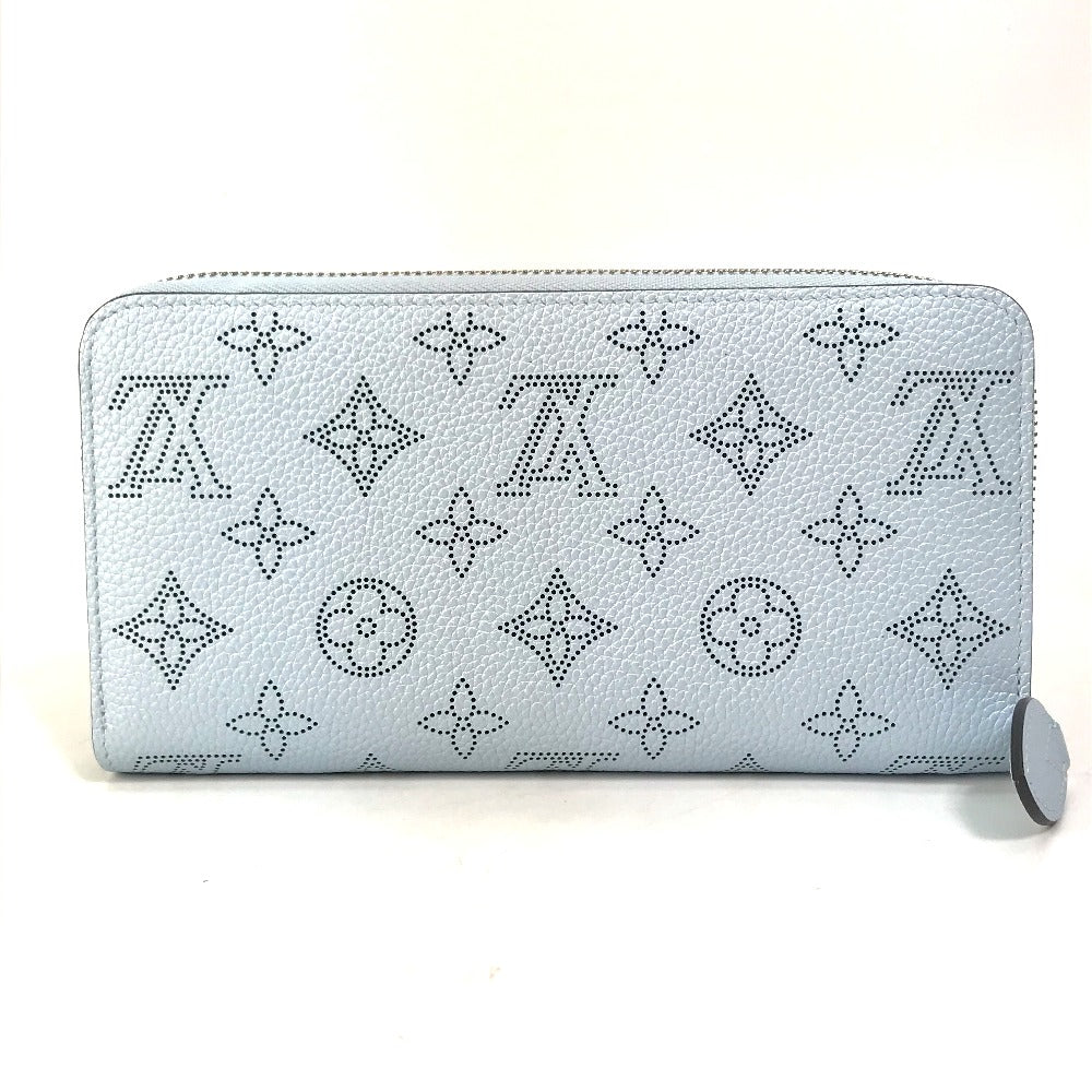 LOUIS VUITTON M82197 Monogram Mahina Zippy Wallet, Round Zipper Long Wallet, Monogram Mahina, Women's, Blue