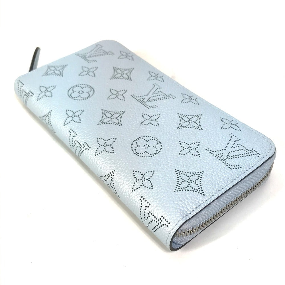 LOUIS VUITTON M82197 Monogram Mahina Zippy Wallet, Round Zipper Long Wallet, Monogram Mahina, Women's, Blue