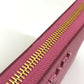 PRADA 1ML506 Logo Saffiano Shine Round Zip Long Wallet in Saffiano Leather, Women's, BEGONIA Pink