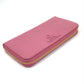 PRADA 1ML506 Logo Saffiano Shine Round Zip Long Wallet in Saffiano Leather, Women's, BEGONIA Pink