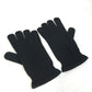 LOUIS VUITTON LV Logo Gloves Cashmere Women's Black