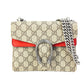 GUCCI 421970 GG Dionysus Double Chain Crossbody Shoulder Bag in GG Supreme Canvas, Beige