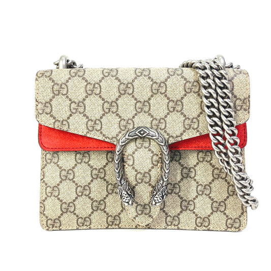 GUCCI 421970 GG ディオニュソス Wチェーン 斜め掛け カバン ショルダーバッグ GGスプリームキャンバス レディース ベージュ