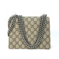 GUCCI 421970 GG Dionysus Double Chain Crossbody Shoulder Bag in GG Supreme Canvas, Beige