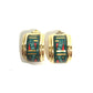 HERMES Accessories, Enamel Earrings, GP, Women's, Green