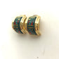 HERMES Accessories, Enamel Earrings, GP, Women's, Green
