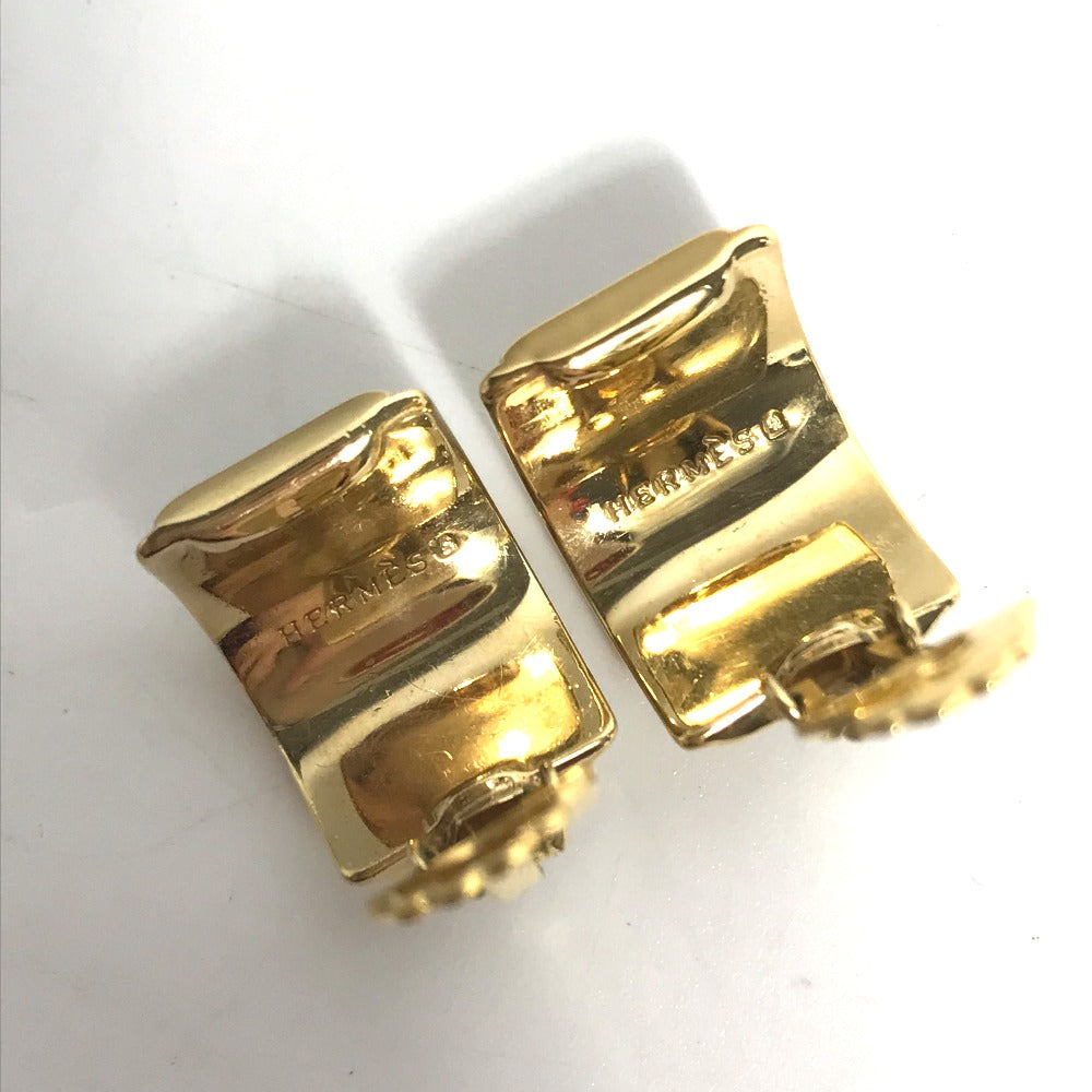 HERMES Accessories, Enamel Earrings, GP, Women's, Green