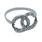 CHANEL Accessories Coco Mark CC Rhinestone 04A Bracelet, Metal, Women's, Silver