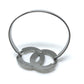 CHANEL Accessories Coco Mark CC Rhinestone 04A Bracelet, Metal, Women's, Silver