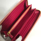 PRADA Logo Long Wallet, Round Zipper, Leather, Women's, Pink