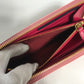 PRADA Logo Long Wallet, Round Zipper, Leather, Women's, Pink