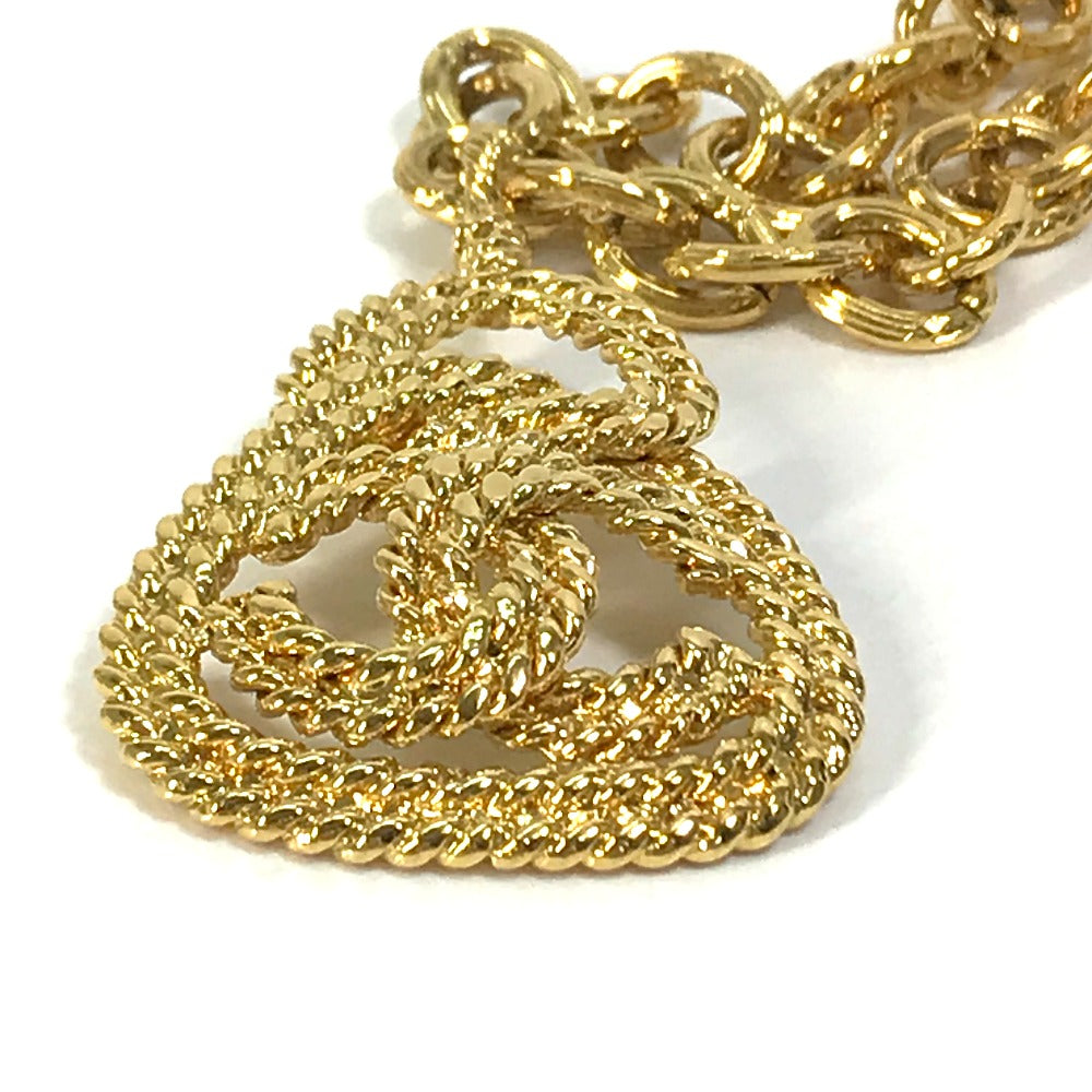 CHANEL Coco Mark Chain Accessory 93A Necklace GP Women's Gold