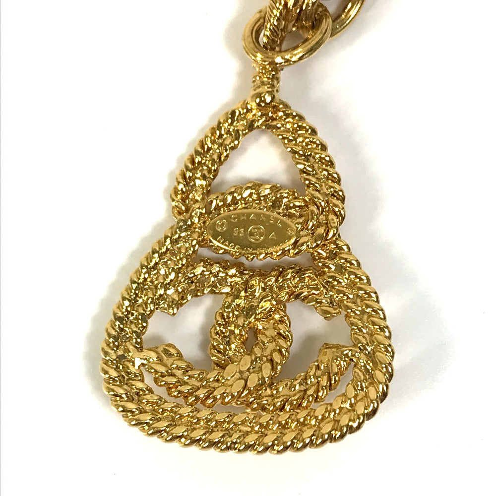 CHANEL Coco Mark Chain Accessory 93A Necklace GP Women's Gold