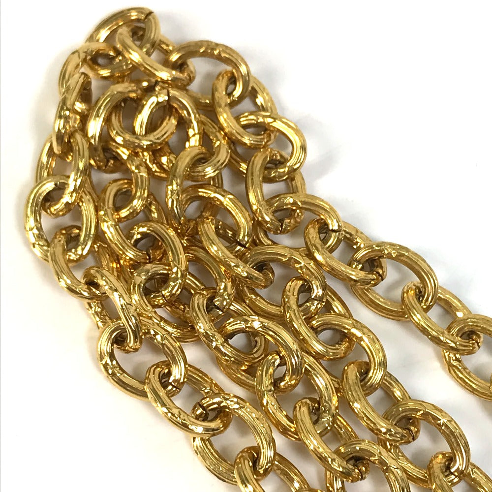 CHANEL Coco Mark Chain Accessory 93A Necklace GP Women's Gold
