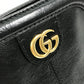 GUCCI 524620 GG Marmont Liber Tiger Cat Head Clutch Bag, Crossbody/Shoulder Bag, Leather, Women's, Black