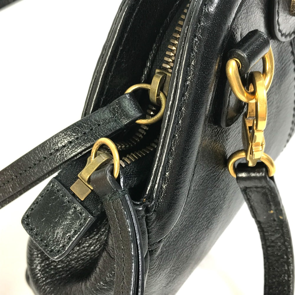 GUCCI 524620 GG Marmont Liber Tiger Cat Head Clutch Bag, Crossbody/Shoulder Bag, Leather, Women's, Black