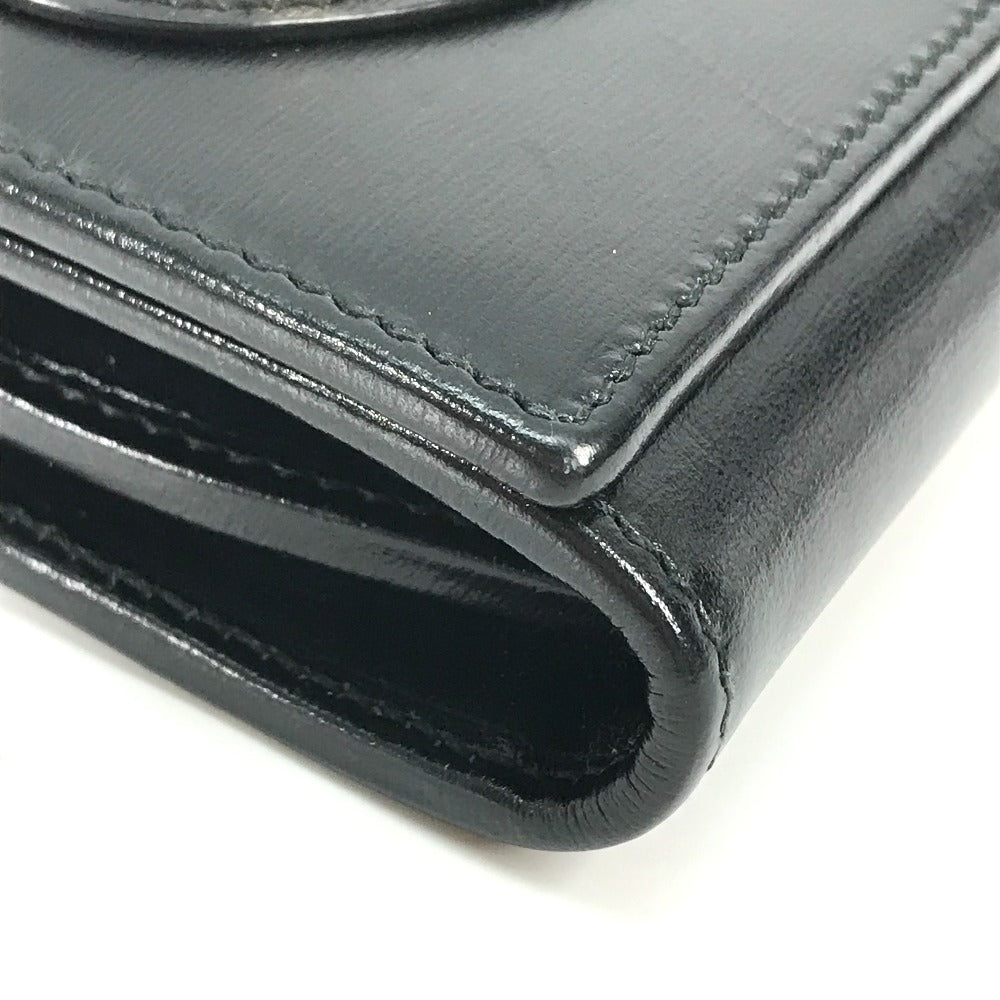 GUCCI 621891 Compact Horsebit Medium Wallet, Bifold Leather, Women's, Black