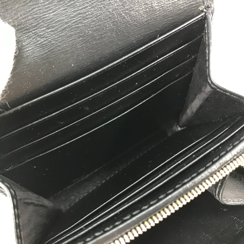 GUCCI 621891 Compact Horsebit Medium Wallet, Bifold Leather, Women's, Black