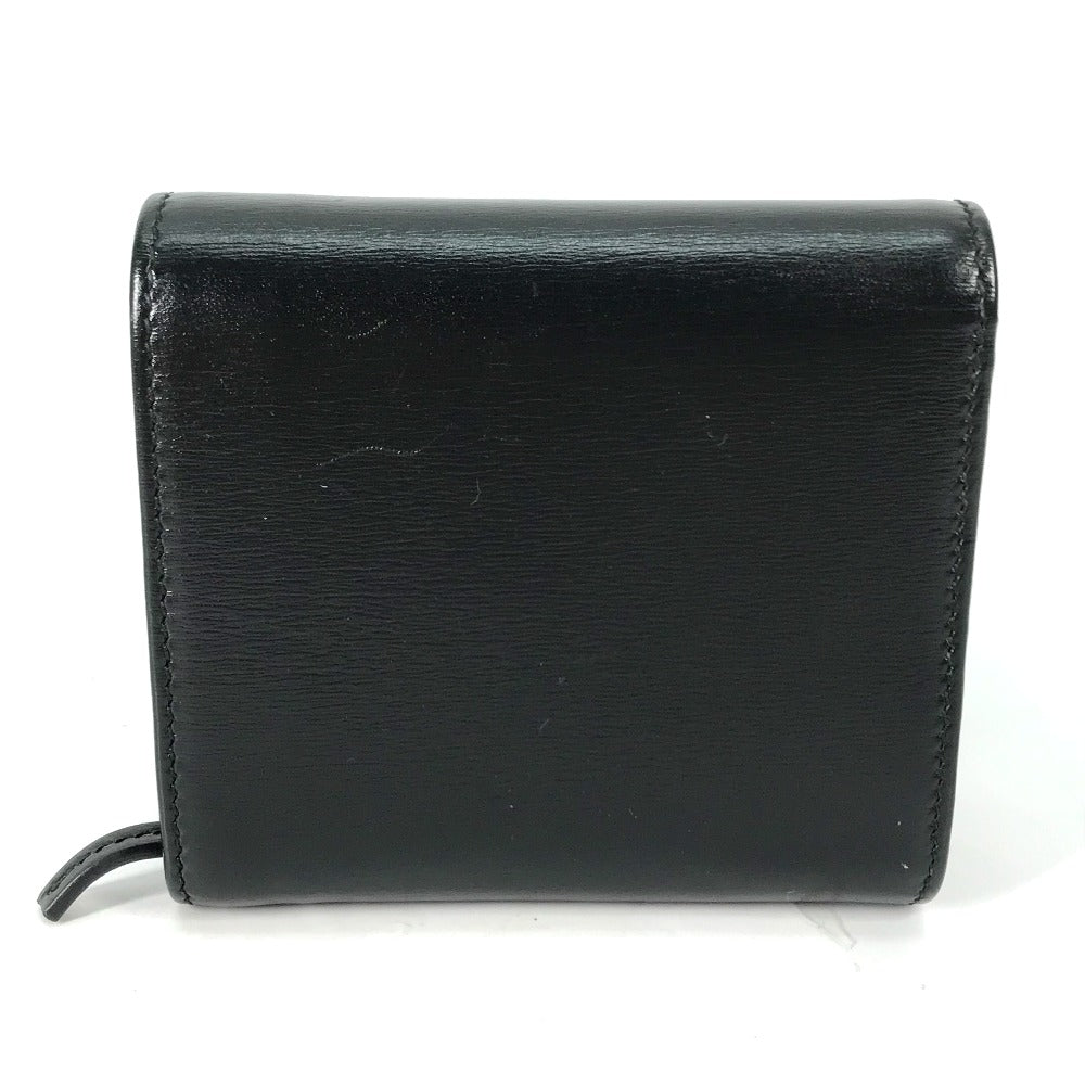 GUCCI 621891 Compact Horsebit Medium Wallet, Bifold Leather, Women's, Black