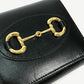 GUCCI 621891 Compact Horsebit Medium Wallet, Bifold Leather, Women's, Black