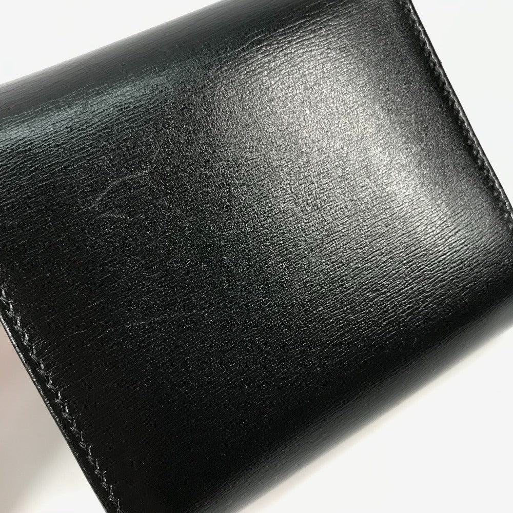 GUCCI 621891 Compact Horsebit Medium Wallet, Bifold Leather, Women's, Black