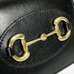 GUCCI 621891 Compact Horsebit Medium Wallet, Bifold Leather, Women's, Black