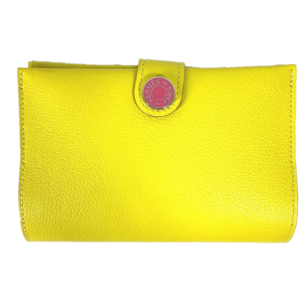 HERMES RMS Evercolor Passport Case, Women's, Jaunes-au-Pours, Yellow