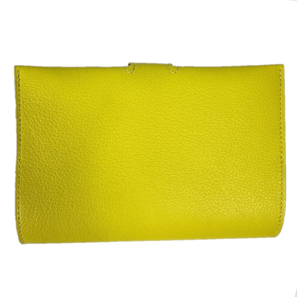 HERMES RMS Evercolor Passport Case, Women's, Jaunes-au-Pours, Yellow
