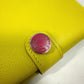 HERMES RMS Evercolor Passport Case, Women's, Jaunes-au-Pours, Yellow