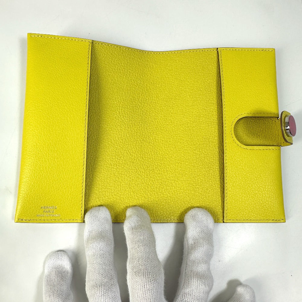HERMES RMS Evercolor Passport Case, Women's, Jaunes-au-Pours, Yellow