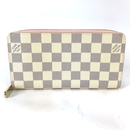 LOUIS VUITTON N63503 ダミエアズール ジッピーウォレット ロングウォレット ラウンドファスナー 長財布 ダミエアズールキャンバス レディース ローズバレリーヌ ホワイト