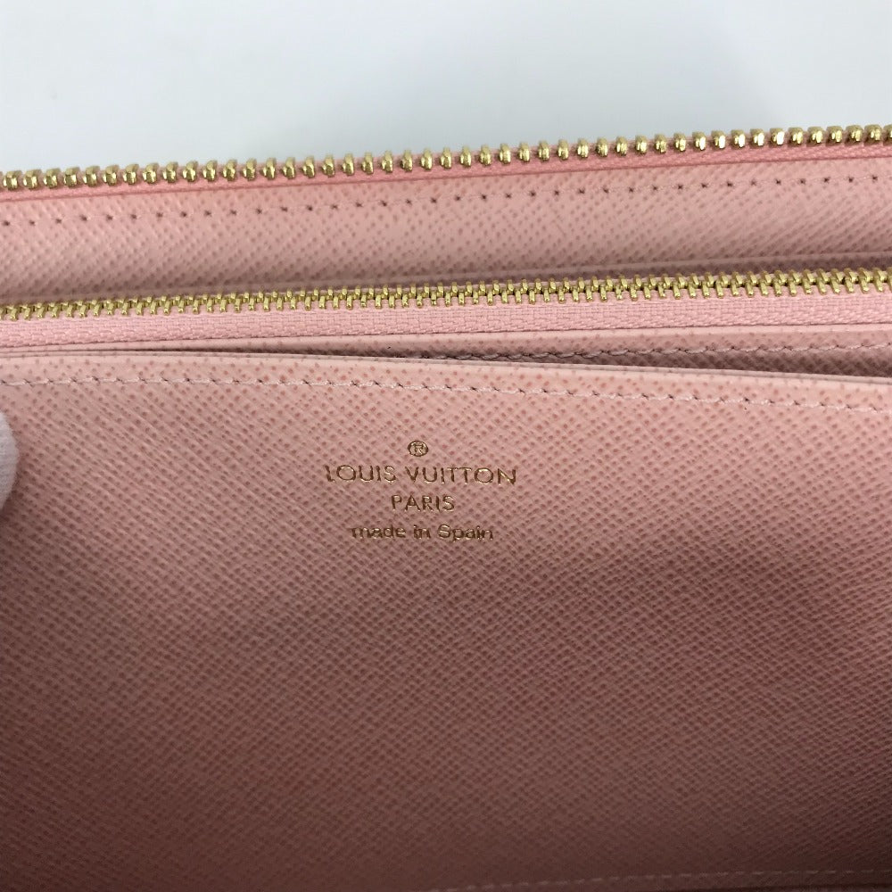 LOUIS VUITTON N63503 Damier Azur Zippy Wallet, Long Wallet with Round Zipper, Damier Azur Canvas, Women's, Rose Ballerine, White