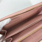 LOUIS VUITTON N63503 Damier Azur Zippy Wallet, Long Wallet with Round Zipper, Damier Azur Canvas, Women's, Rose Ballerine, White