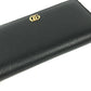 GUCCI 739499 GGマーモント バンブー ラウンドファスナー ロングウォレット 長財布 レザー レディース ネイビー