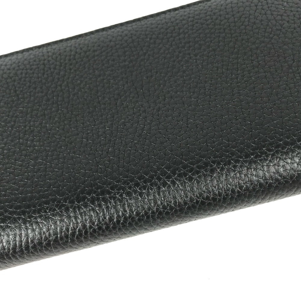GUCCI 739499 GGマーモント バンブー ラウンドファスナー ロングウォレット 長財布 レザー レディース ネイビー