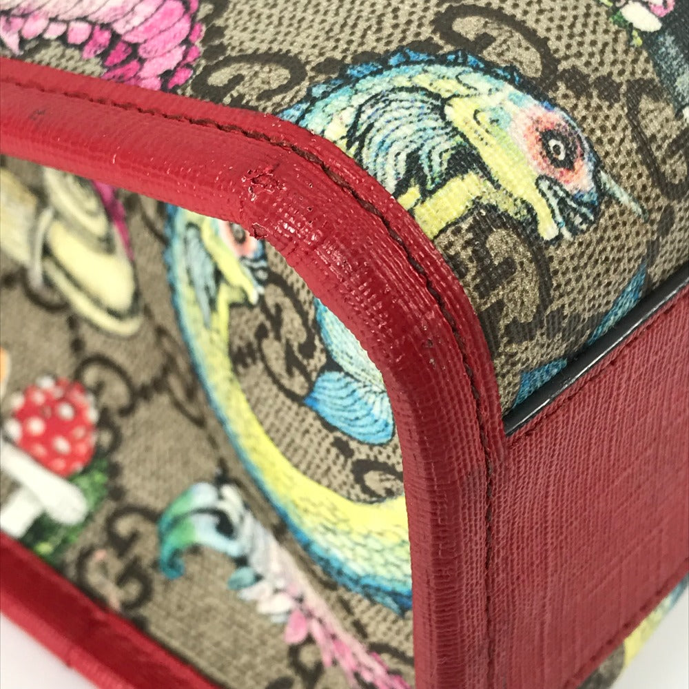 GUCCI 612992 GG Yuko Higuchi Children's Cat 2-Way Shoulder Bag/Crossbody Bag/Handbag in GG Supreme Canvas, Beige