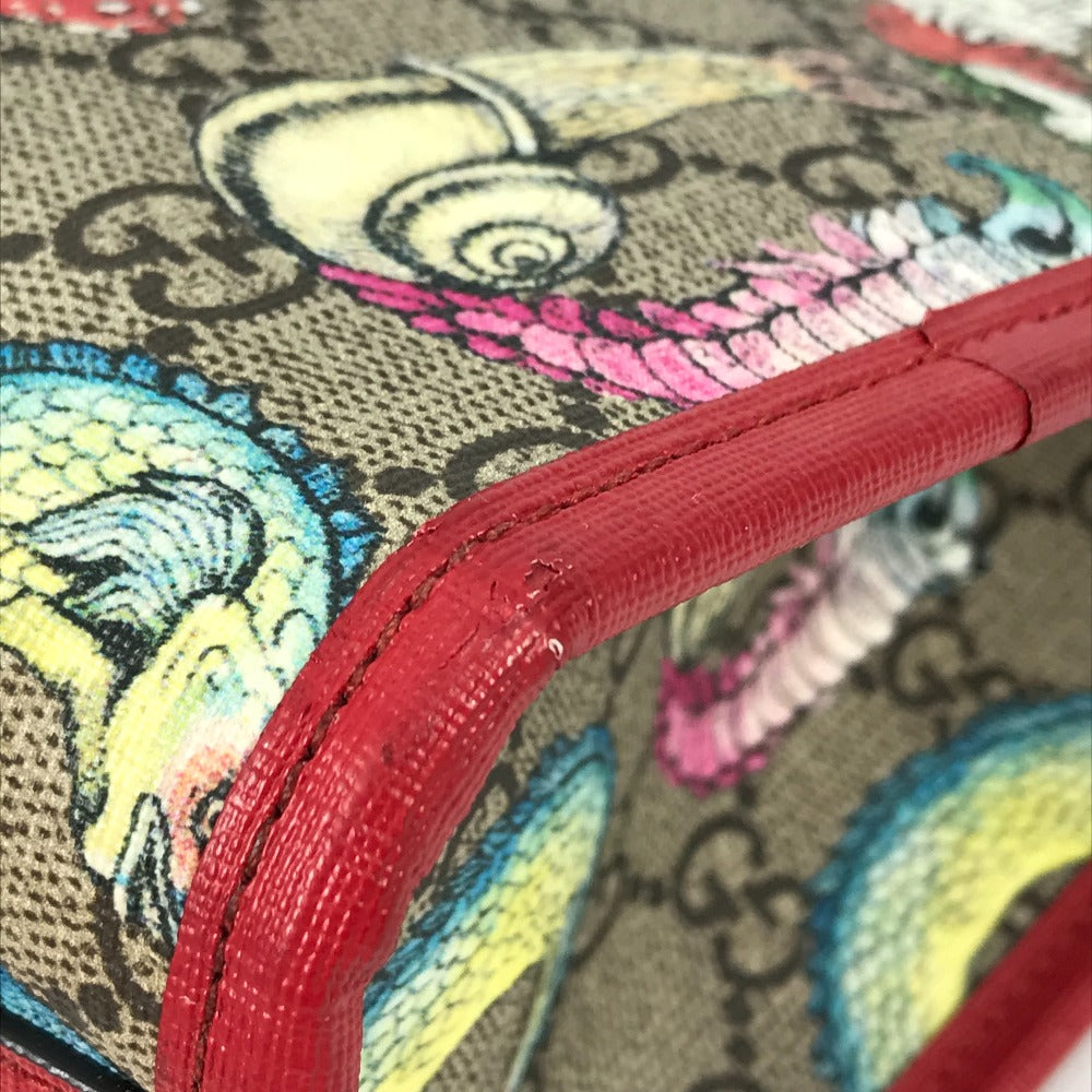 GUCCI 612992 GG Yuko Higuchi Children's Cat 2-Way Shoulder Bag/Crossbody Bag/Handbag in GG Supreme Canvas, Beige